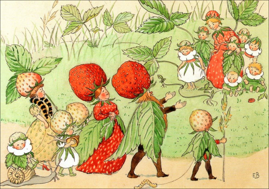 Elsa Beskow – Naturschauspiel mit Erdbeeren